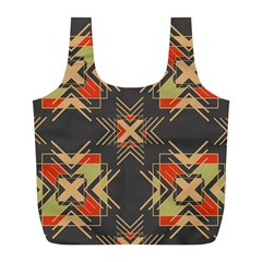 Abstract Geometric Design    Full Print Recycle Bag (l) by Eskimos