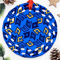 Abstract Pattern Geometric Backgrounds   Round Filigree Ornament (two Sides) by Eskimos