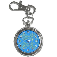 Floral Folk Damask Pattern Fantasy Flowers Floral Geometric Fantasy Key Chain Watches by Eskimos