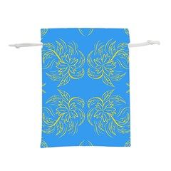 Floral Folk Damask Pattern Fantasy Flowers Floral Geometric Fantasy Lightweight Drawstring Pouch (m) by Eskimos