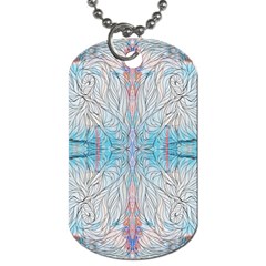 Blue Repeats I Dog Tag (two Sides) by kaleidomarblingart