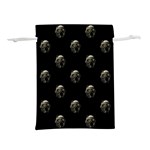 Creepy Head Sculpture With Respirator Motif Pattern Lightweight Drawstring Pouch (M) Back