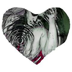 Broadcaster Large 19  Premium Heart Shape Cushions by MRNStudios