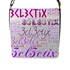 3cl3ctix Wordart Flap Closure Messenger Bag (l) by 3cl3ctix