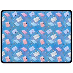Notepads Pens And Pencils Fleece Blanket (large)  by SychEva