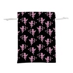 Cupid pattern Lightweight Drawstring Pouch (L) Front