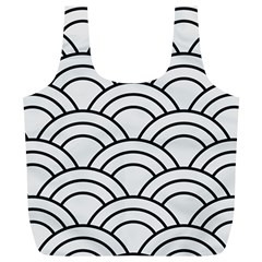 Black And White Pattern Full Print Recycle Bag (xl) by Valentinaart