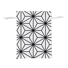 Black And White Pattern Lightweight Drawstring Pouch (m) by Valentinaart