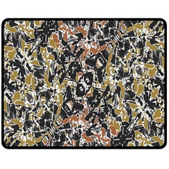 Modern Camo Tropical Print Design Fleece Blanket (medium)  by dflcprintsclothing