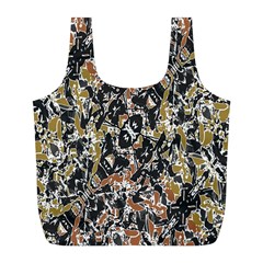 Modern Camo Tropical Print Design Full Print Recycle Bag (l) by dflcprintsclothing