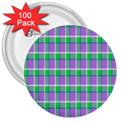 Checks 3  Buttons (100 Pack)  by Sparkle