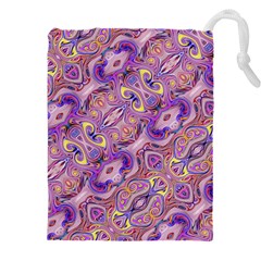 Liquid Art Pouring Abstract Seamless Pattern Tiger Eyes Drawstring Pouch (5xl) by artico