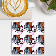 Fashion Faces Uv Print Square Tile Coaster  by Sparkle