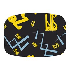 Abstract Pattern Geometric Backgrounds   Mini Square Pill Box by Eskimos