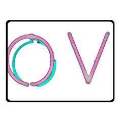 Pop Art Neon Love Sign Fleece Blanket (small) by essentialimage365
