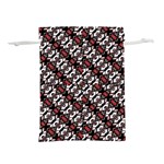 Linear Geometric Modern Pattern Lightweight Drawstring Pouch (L) Back