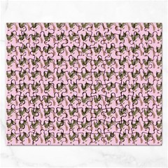 Fern Pattern 2 Pink Rectangular Jigsaw Puzzl by violetheavensky