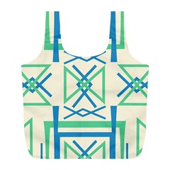 Abstract Pattern Geometric Backgrounds   Full Print Recycle Bag (l) by Eskimos