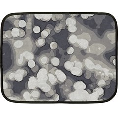Gray Circles Of Light Fleece Blanket (mini) by DimitriosArt
