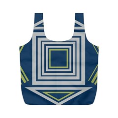 Abstract Pattern Geometric Backgrounds   Full Print Recycle Bag (m) by Eskimos