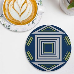 Abstract Pattern Geometric Backgrounds   Uv Print Round Tile Coaster by Eskimos