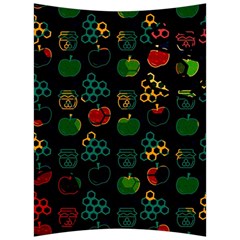 Apples Honey Honeycombs Pattern Back Support Cushion by Amaryn4rt