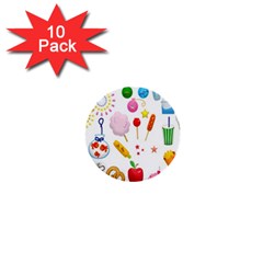 Summer-fair-food-goldfish Copy Copy 1  Mini Buttons (10 Pack)  by Nexatart