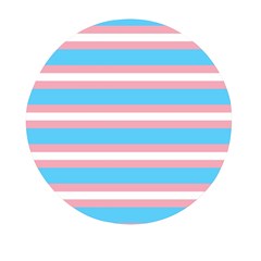 Trans Flag Stripes Mini Round Pill Box by WetdryvacsLair