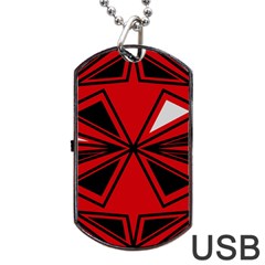 Abstract Pattern Geometric Backgrounds   Dog Tag Usb Flash (two Sides) by Eskimos