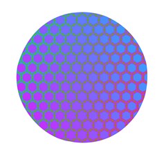 Hex Circle Points Vaporwave One Mini Round Pill Box (pack Of 5) by WetdryvacsLair