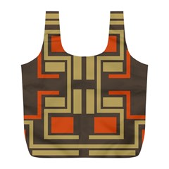 Abstract Geometric Design    Full Print Recycle Bag (l) by Eskimos