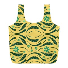 Folk Flowers Print Floral Pattern Ethnic Art Full Print Recycle Bag (l) by Eskimos