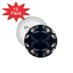 Folk Flowers Floral Art Print Flowers Abstract Art  1 75  Buttons (10 Pack) by Eskimos