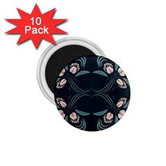 Folk Flowers Floral Art Print Flowers Abstract Art  1 75  Magnets (10 Pack)  by Eskimos