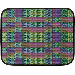 Paris Words Motif Colorful Pattern Double Sided Fleece Blanket (mini)  by dflcprintsclothing
