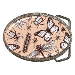 Vintage-drawn-insect-seamless-pattern Belt Buckles by Jancukart