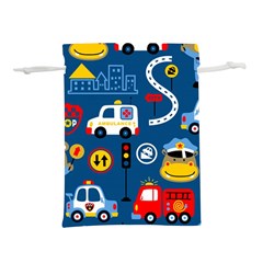 Seamless-pattern-vector-rescue-team-cartoon Lightweight Drawstring Pouch (m) by Jancukart