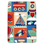 Toy-transport-cartoon-seamless-pattern-with-airplane-aerostat-sail-yacht-vector-illustration Removable Flap Cover (L) Front