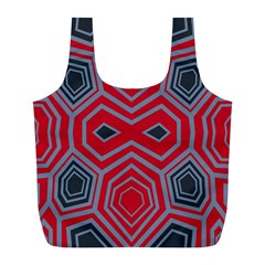Abstract Pattern Geometric Backgrounds  Full Print Recycle Bag (l) by Eskimos