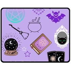 Pastel Goth Witch Purple Fleece Blanket (medium)  by NerdySparkleGoth