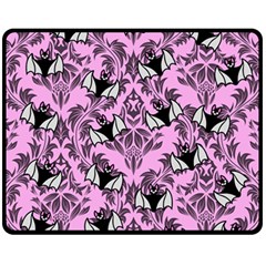 Pink Bats Fleece Blanket (medium)  by NerdySparkleGoth