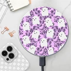 Purple Ghosts Wireless Charger by NerdySparkleGoth