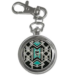 Abstract Pattern Geometric Backgrounds  Key Chain Watches by Eskimos