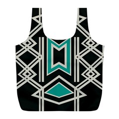 Abstract Pattern Geometric Backgrounds  Full Print Recycle Bag (l) by Eskimos