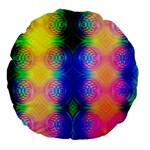Inverted Circles Large 18  Premium Flano Round Cushions Back