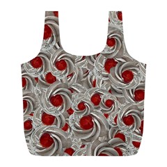 Cream With Cherries Motif Random Pattern Full Print Recycle Bag (l) by dflcprintsclothing