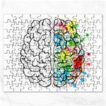 Brain-mind-psychology-idea-drawing Rectangular Jigsaw Puzzl Front