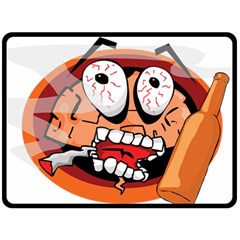 Brain Cartoon Animation Double Sided Fleece Blanket (large)  by Jancukart