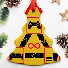 Gamer-geek-video-game-sign-fan Christmas Tree Ornament (two Sides) by Jancukart