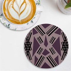 Abstract Pattern Geometric Backgrounds   Uv Print Round Tile Coaster by Eskimos